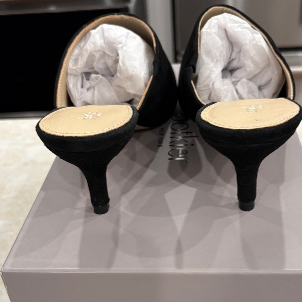 Botkier Black Suede Mules 2 1/2 inch heel - Picture 4 of 10